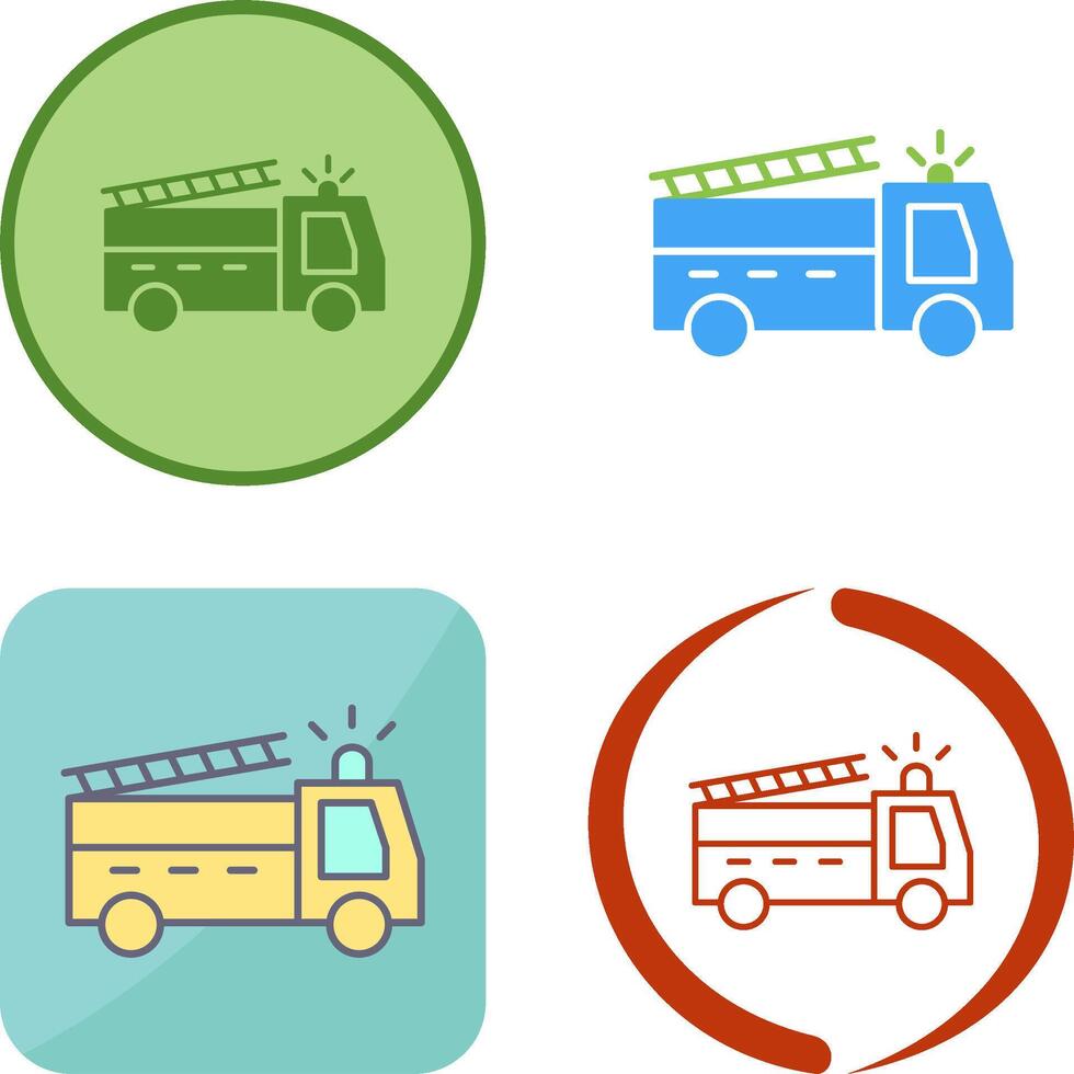 Unique Fire Truck Icon Design vector