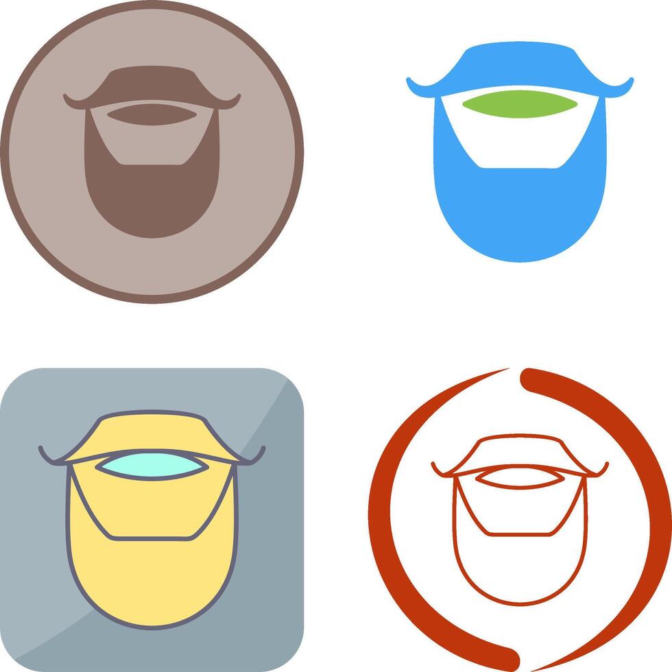 Beard and Moustache Icon Design vector