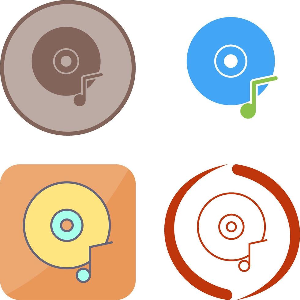 Music CD Icon Design vector