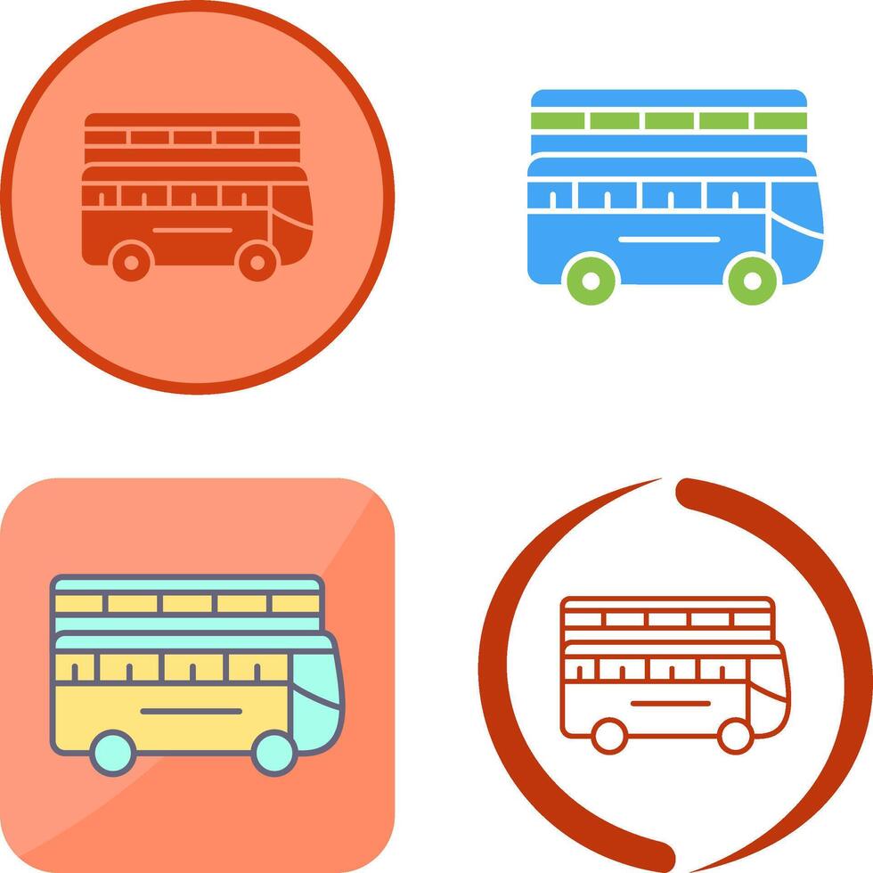Double Bus Icon Design vector