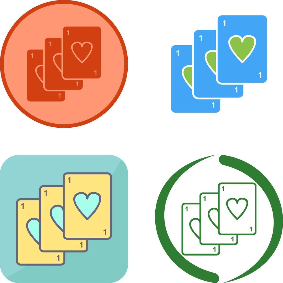 Unique Deck of Cards Icon Design vector