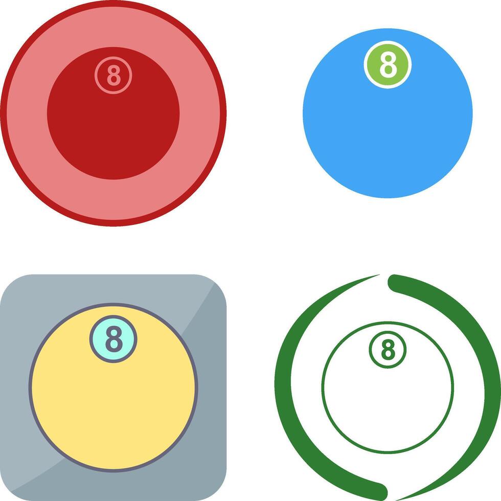 Unique Eight Ball Icon Design vector