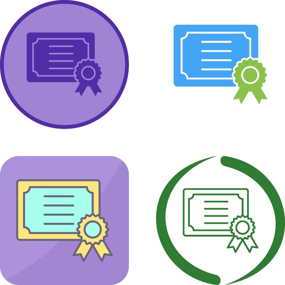 Certificate Icon Design vector