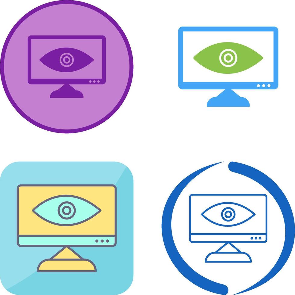Unique Web Visibility Icon Design vector