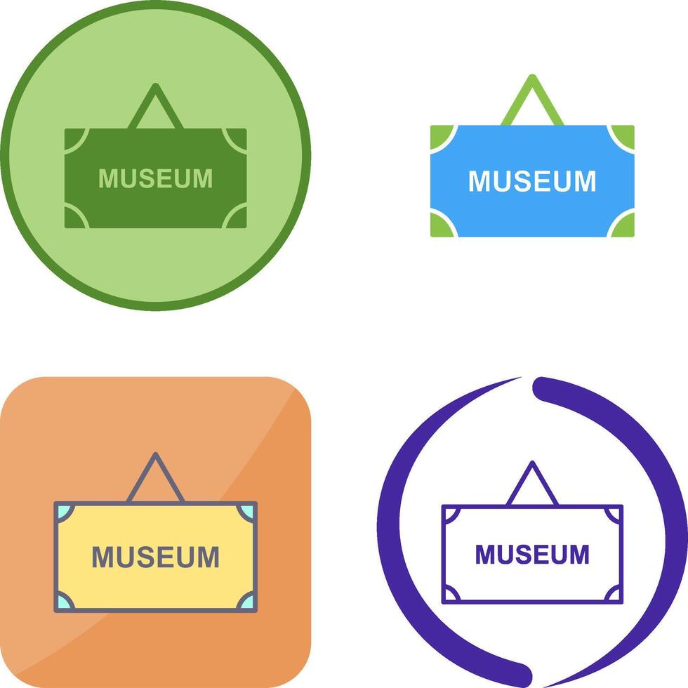 Museum Tag Icon Design vector