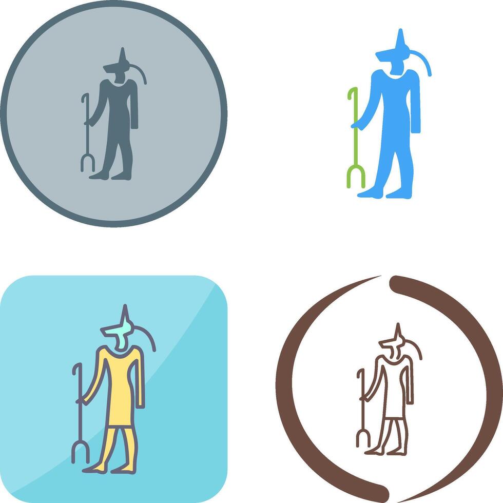 Egyptian god Icon Design vector