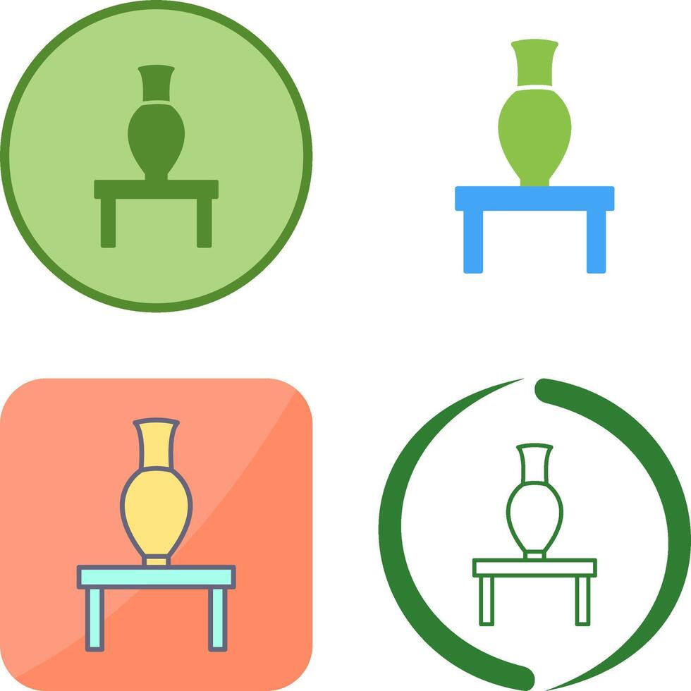 Vase Exhibit Icon Design vector