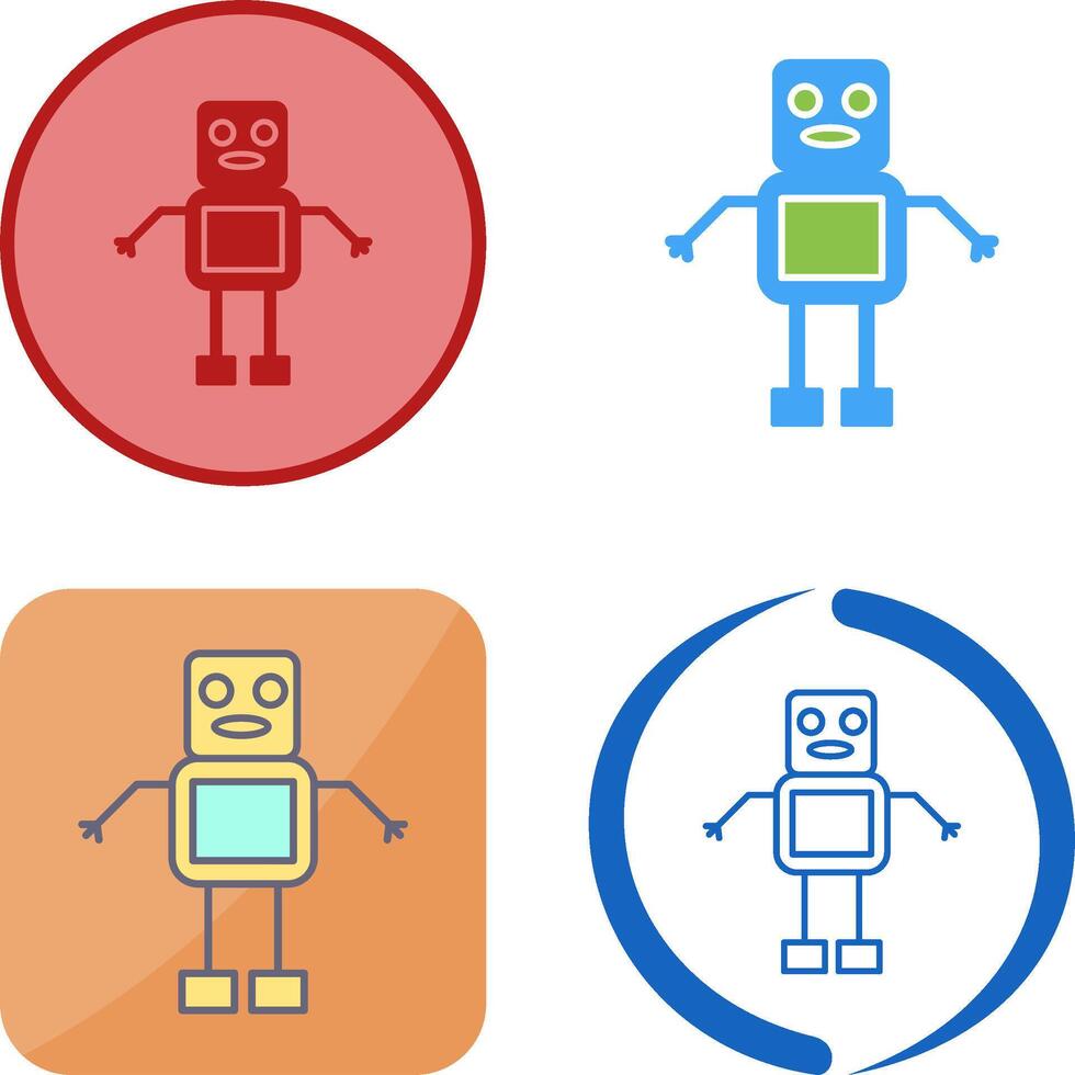 Unique Robot Icon Design vector