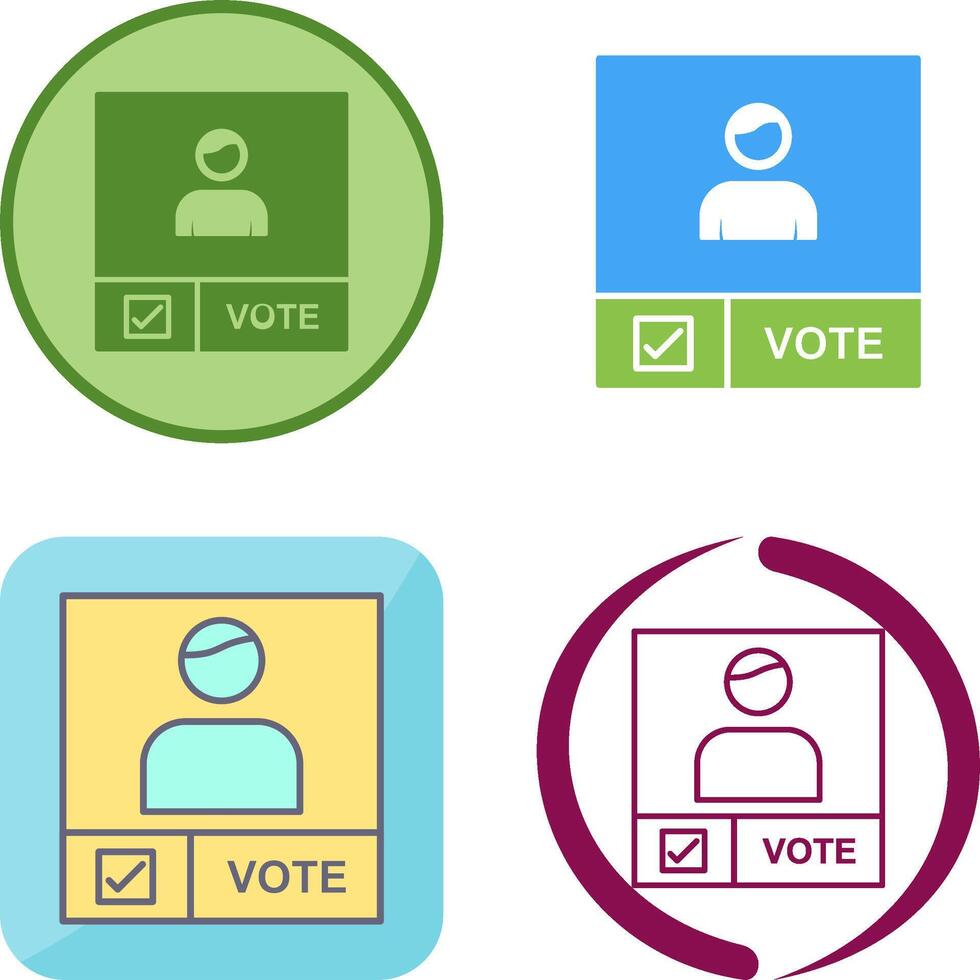 Candidate Banner Icon Design vector