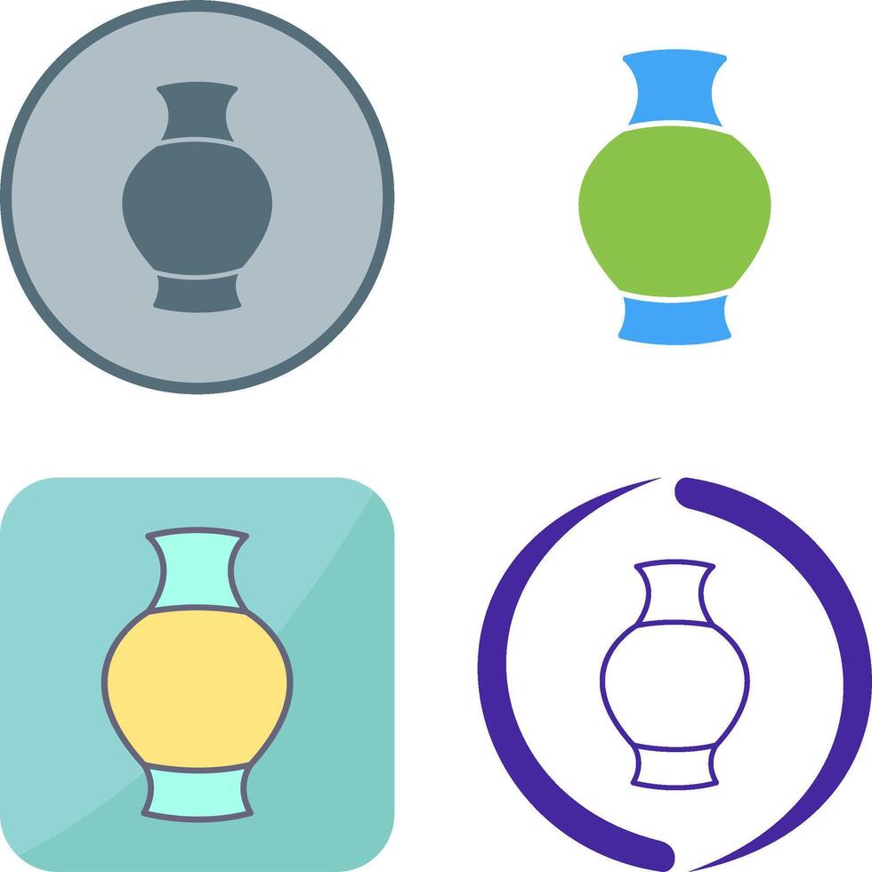 Antique Jar Icon Design vector