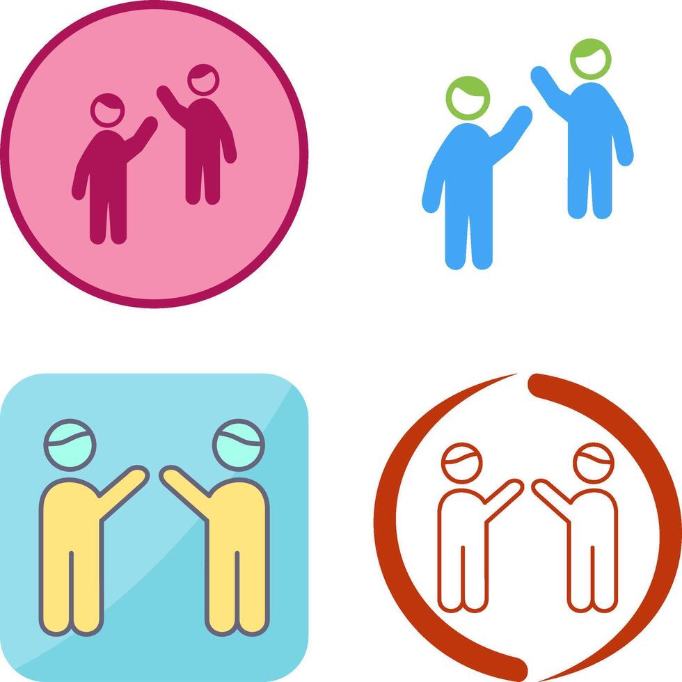 Waing to people Icon Design vector