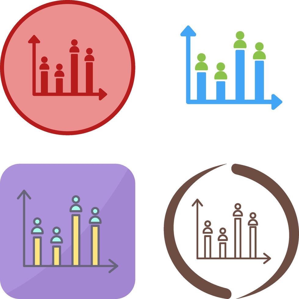 Candidate Graph Icon Design vector