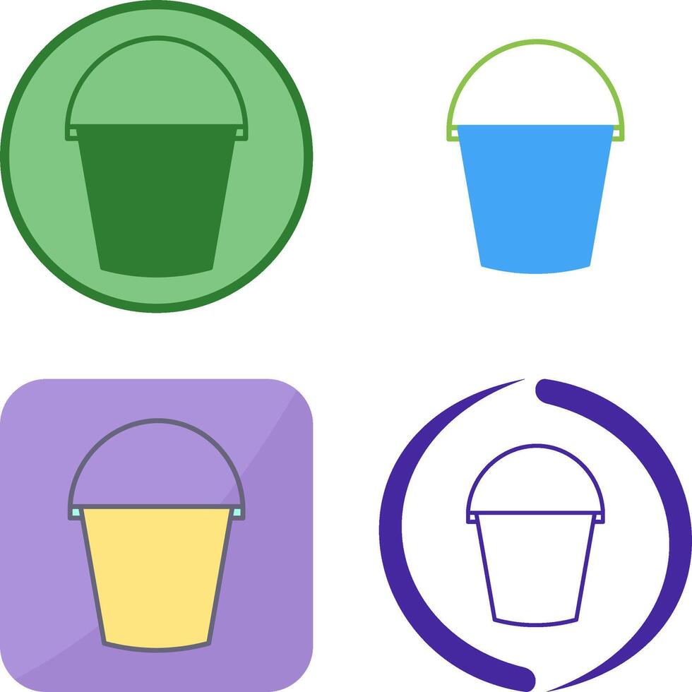 Water Bucket Icon Design vector