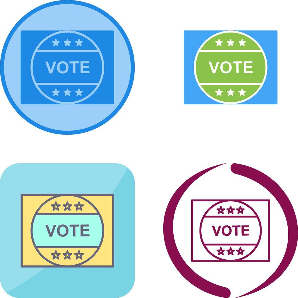 Vote Sticker Icon Design vector