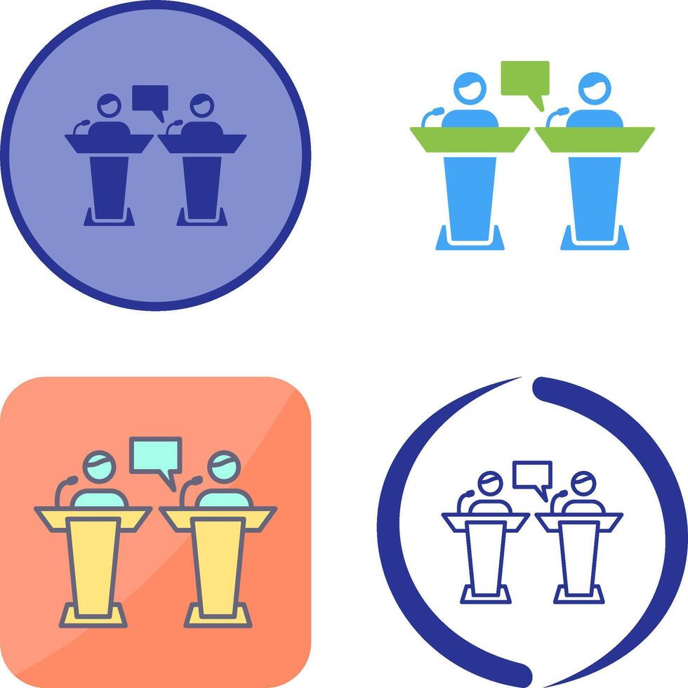 Debate Icon Design vector