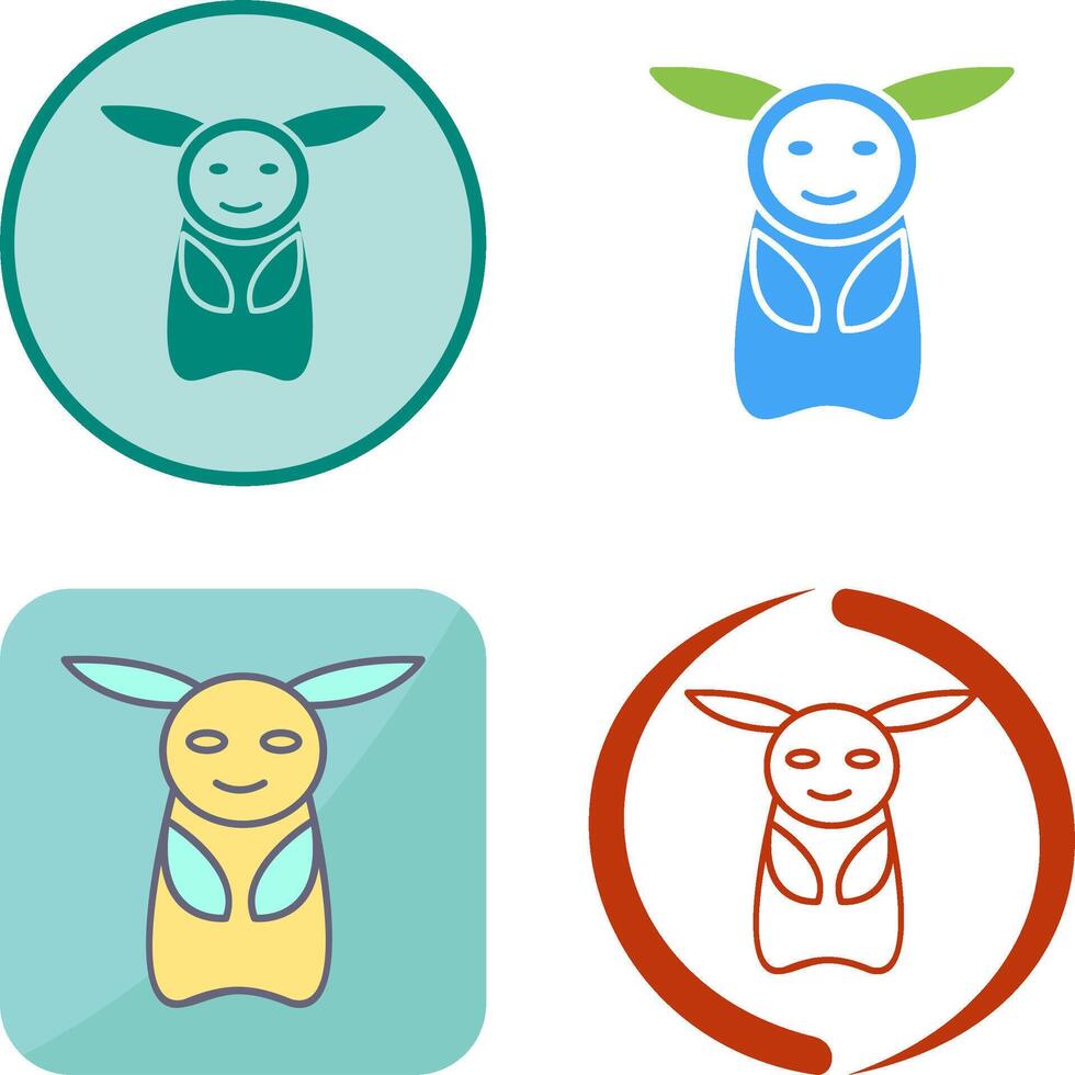 Unique Game Character Icon Design vector