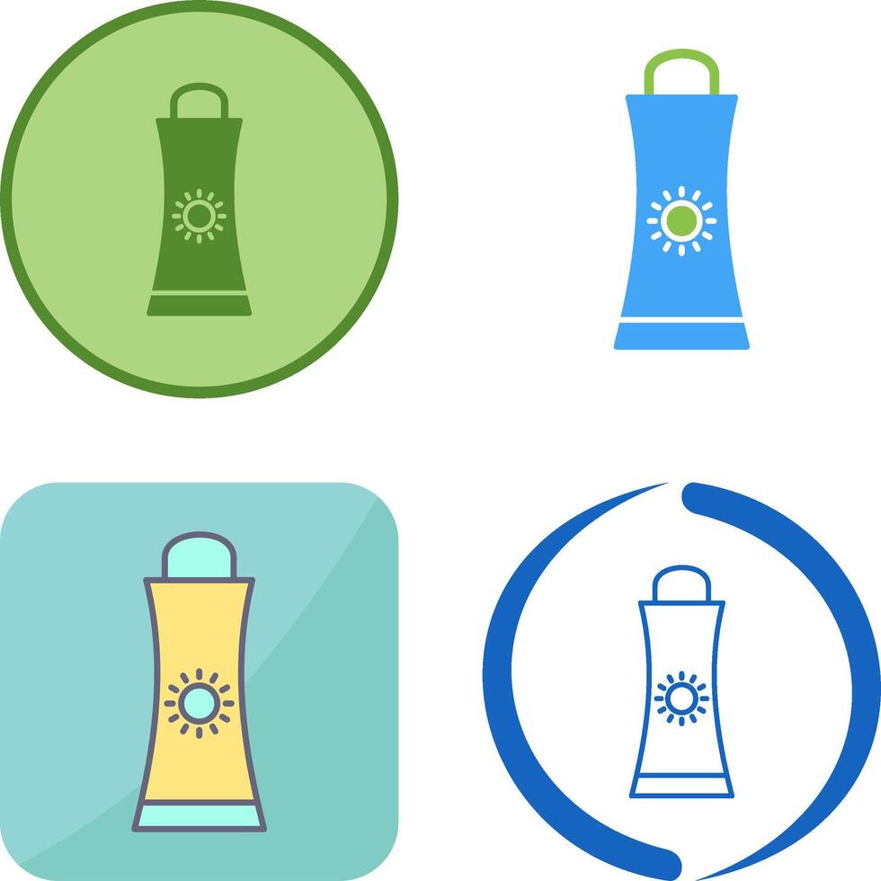 Sunblock Cream Icon Design vector
