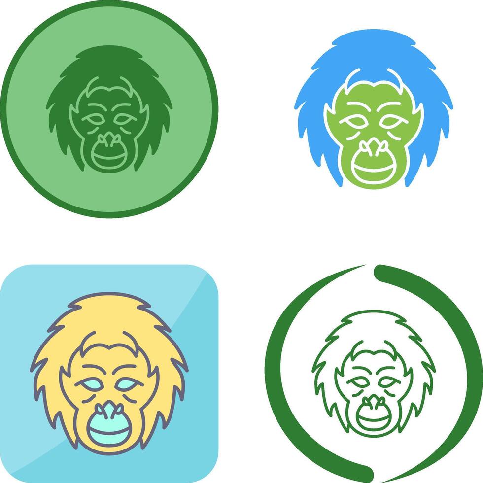 Orangutan Icon Design vector