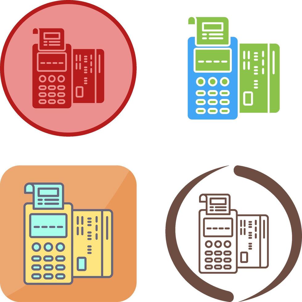 Pos Terminal Icon Design vector