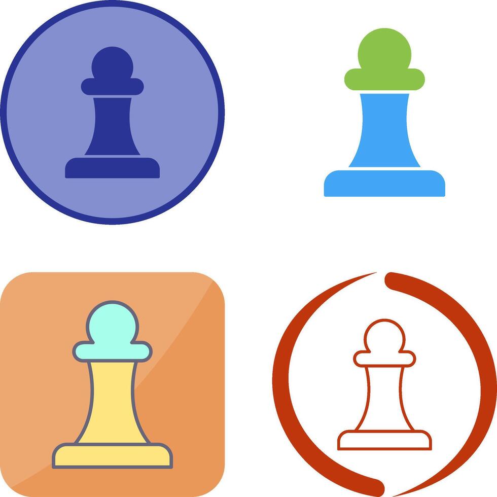 Unique Pawn Icon Design vector