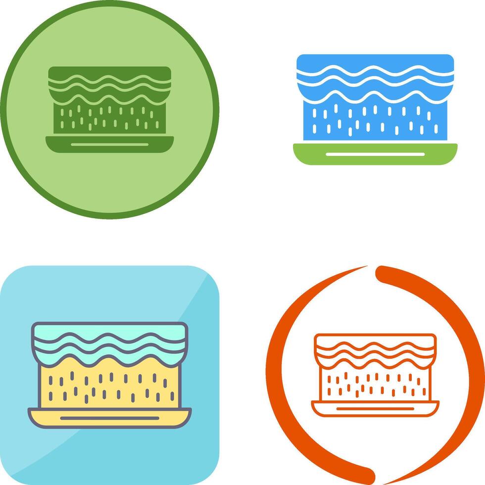 Unique Cream Cake Icon Design vector