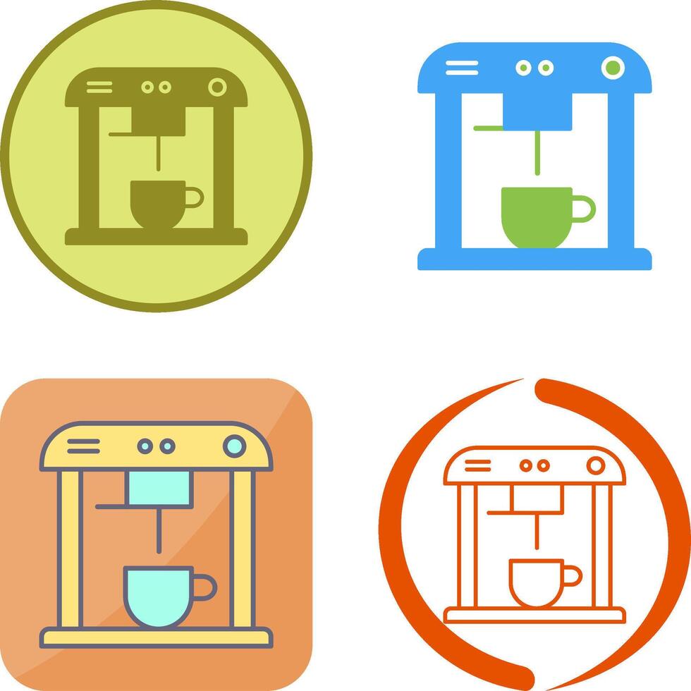 Unique Coffee Machine Icon Design vector