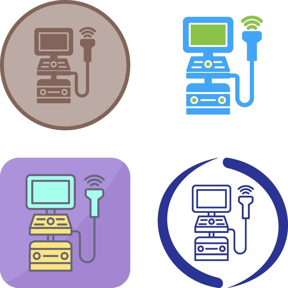 Ultrasound Machine Icon Design vector