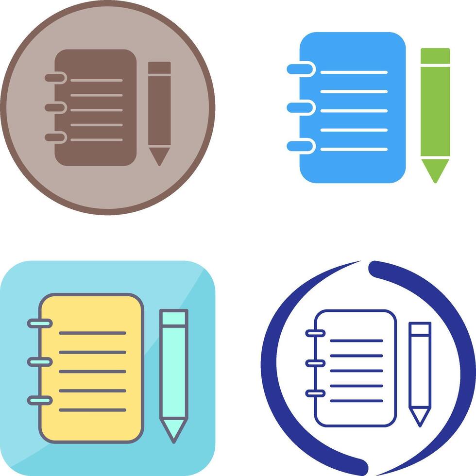 Unique Notepad Icon Design vector