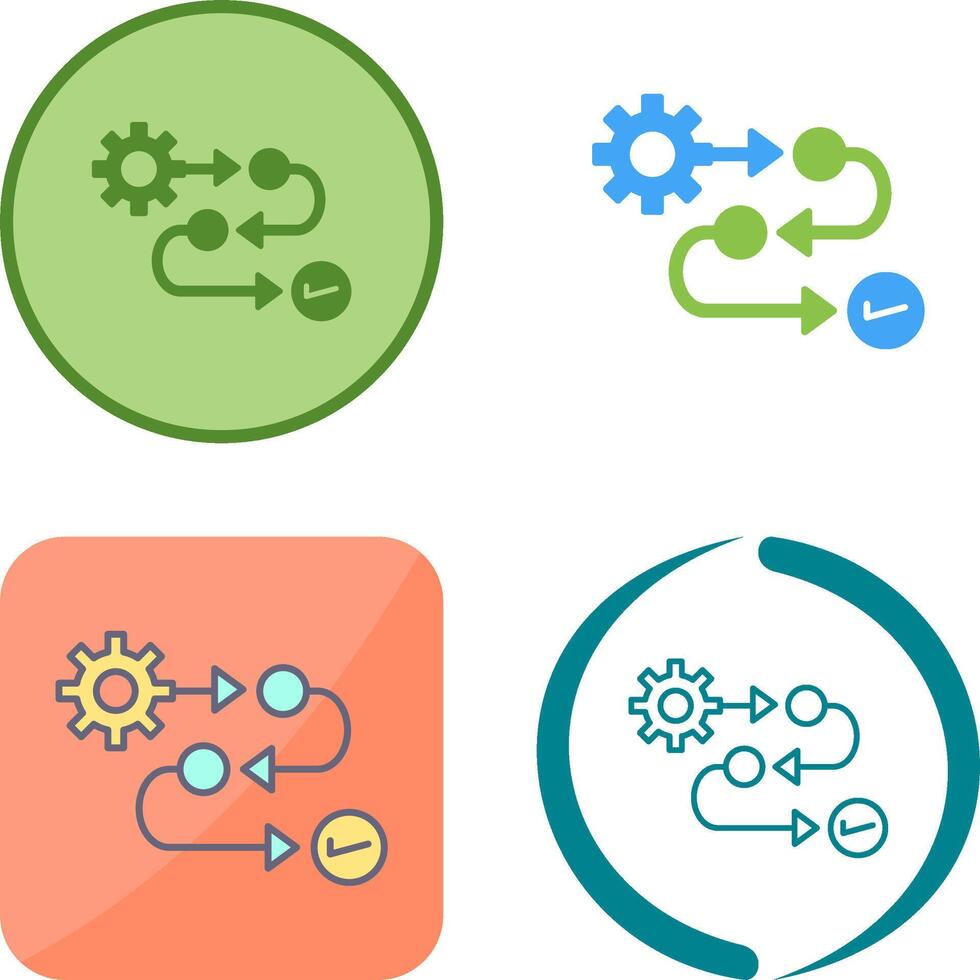 Process Icon Design vector