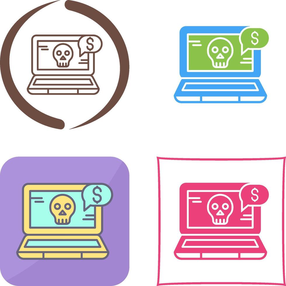 Online Fraud Icon Design vector