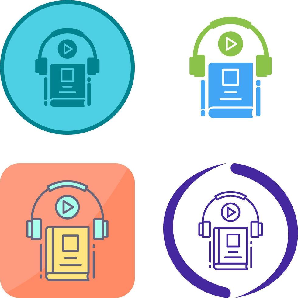 Audio Book Icon Design vector
