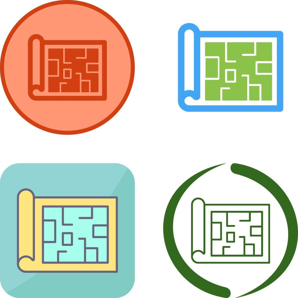 Blueprint Icon Design vector