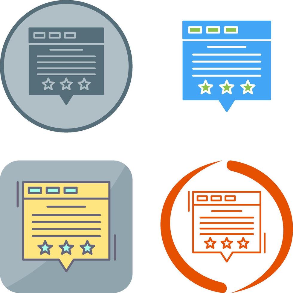 Review Icon Design vector