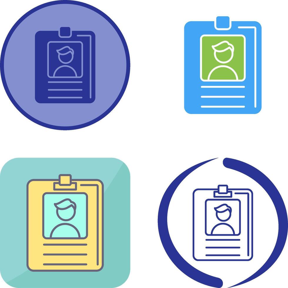 Id Card Icon Design vector