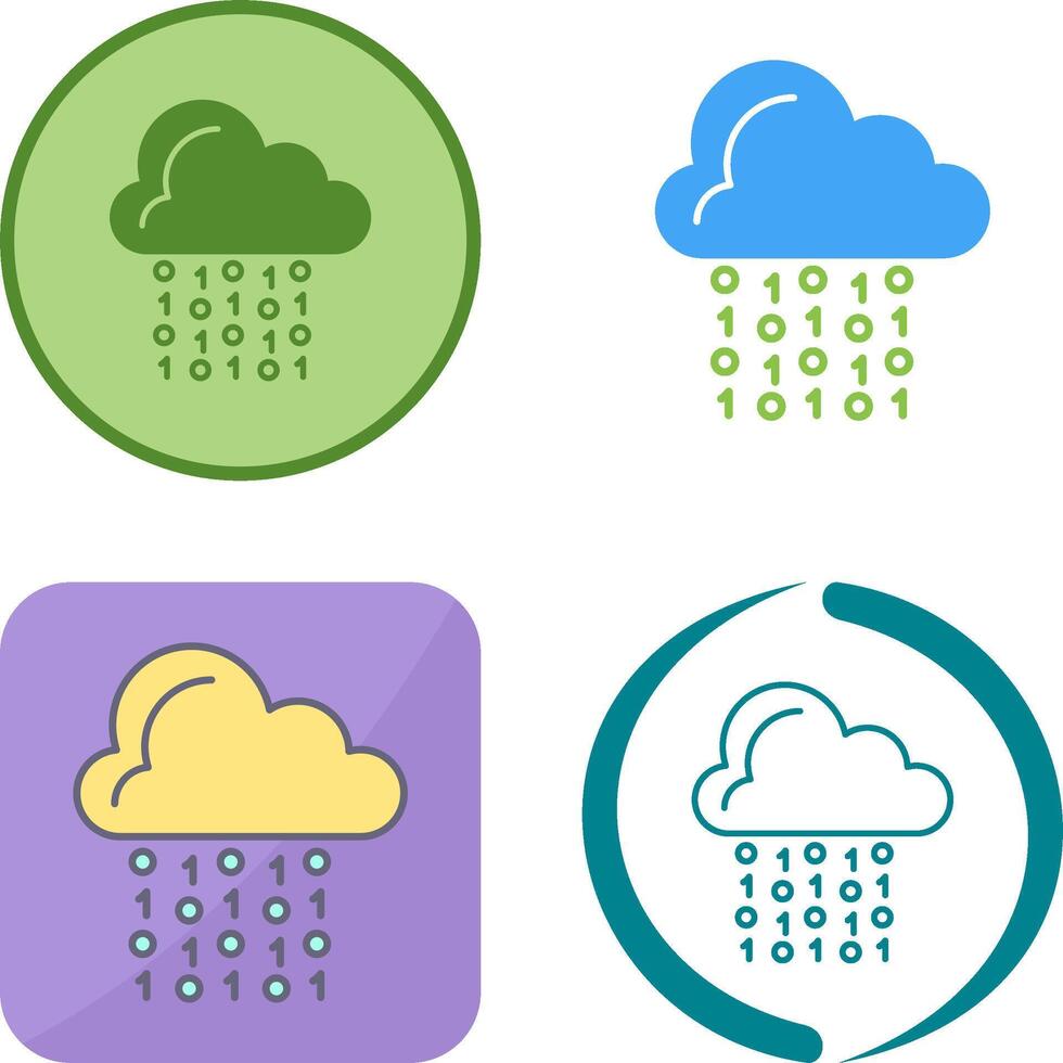 Cloud Coding Icon Design vector