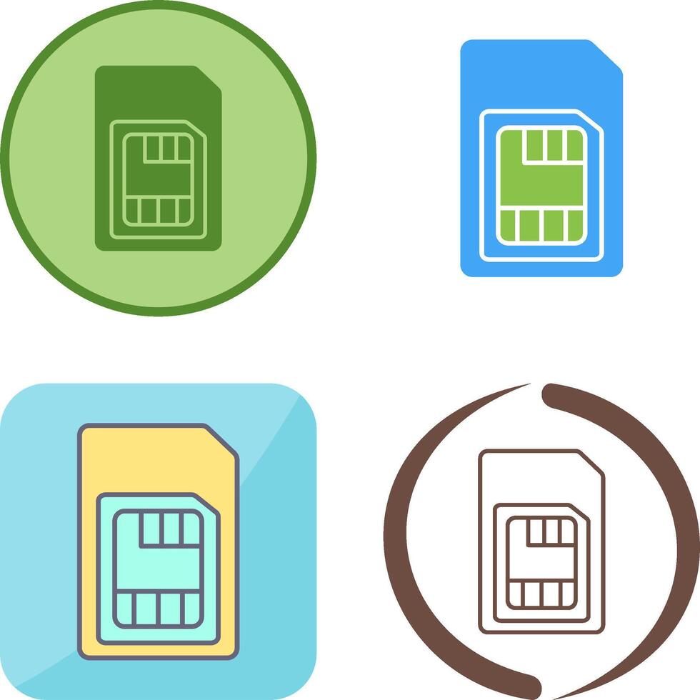 Sim Card Icon Design vector