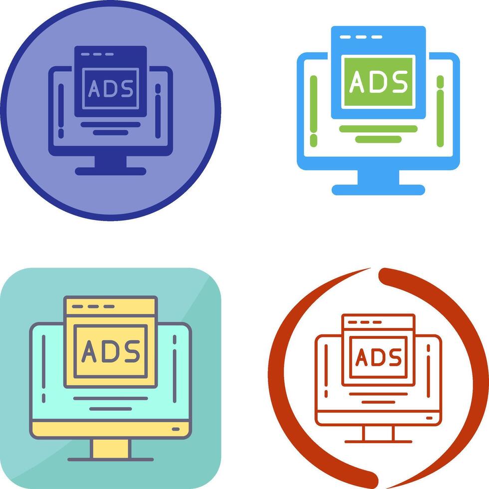Digital Advertising Icon Design vector