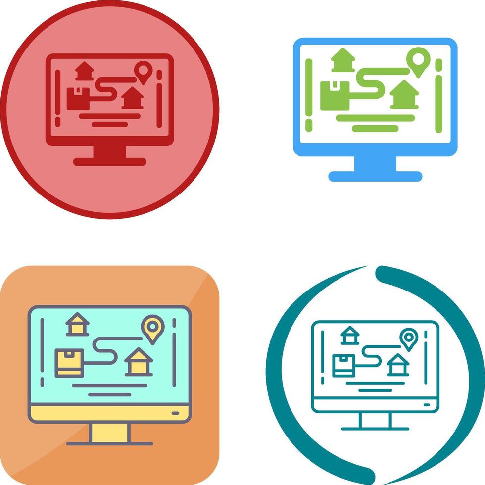 Tracking Icon Design vector