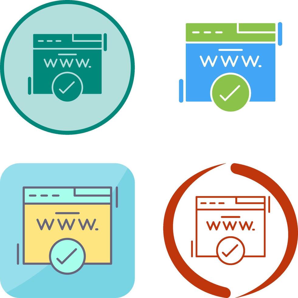 Domain Icon Design vector