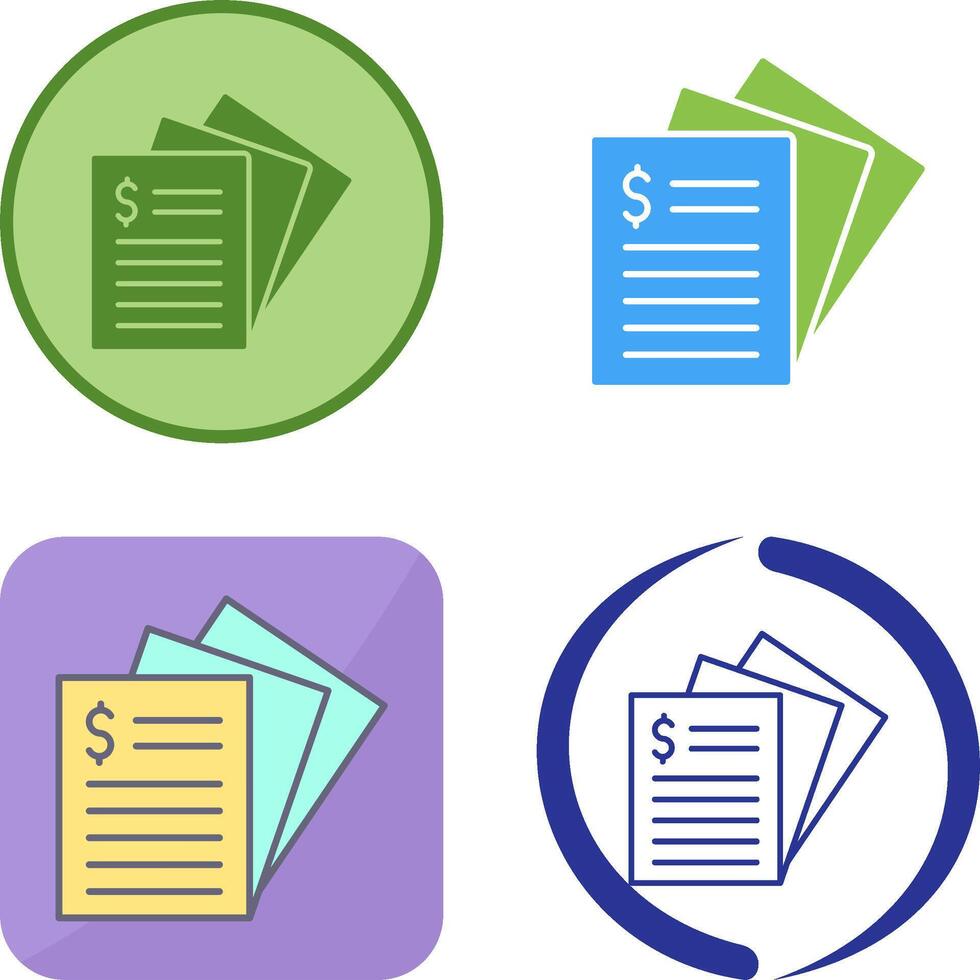 Invoice Icon Design vector
