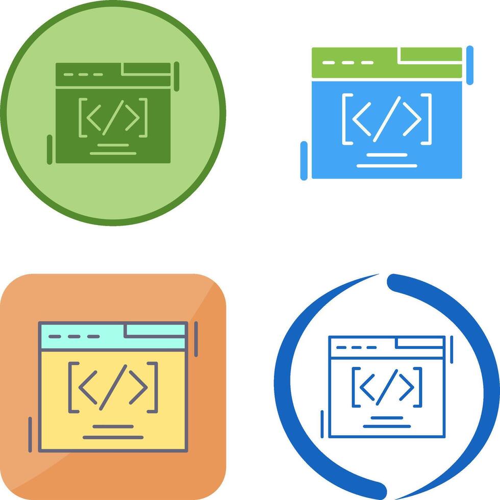 Web Coding Icon Design vector