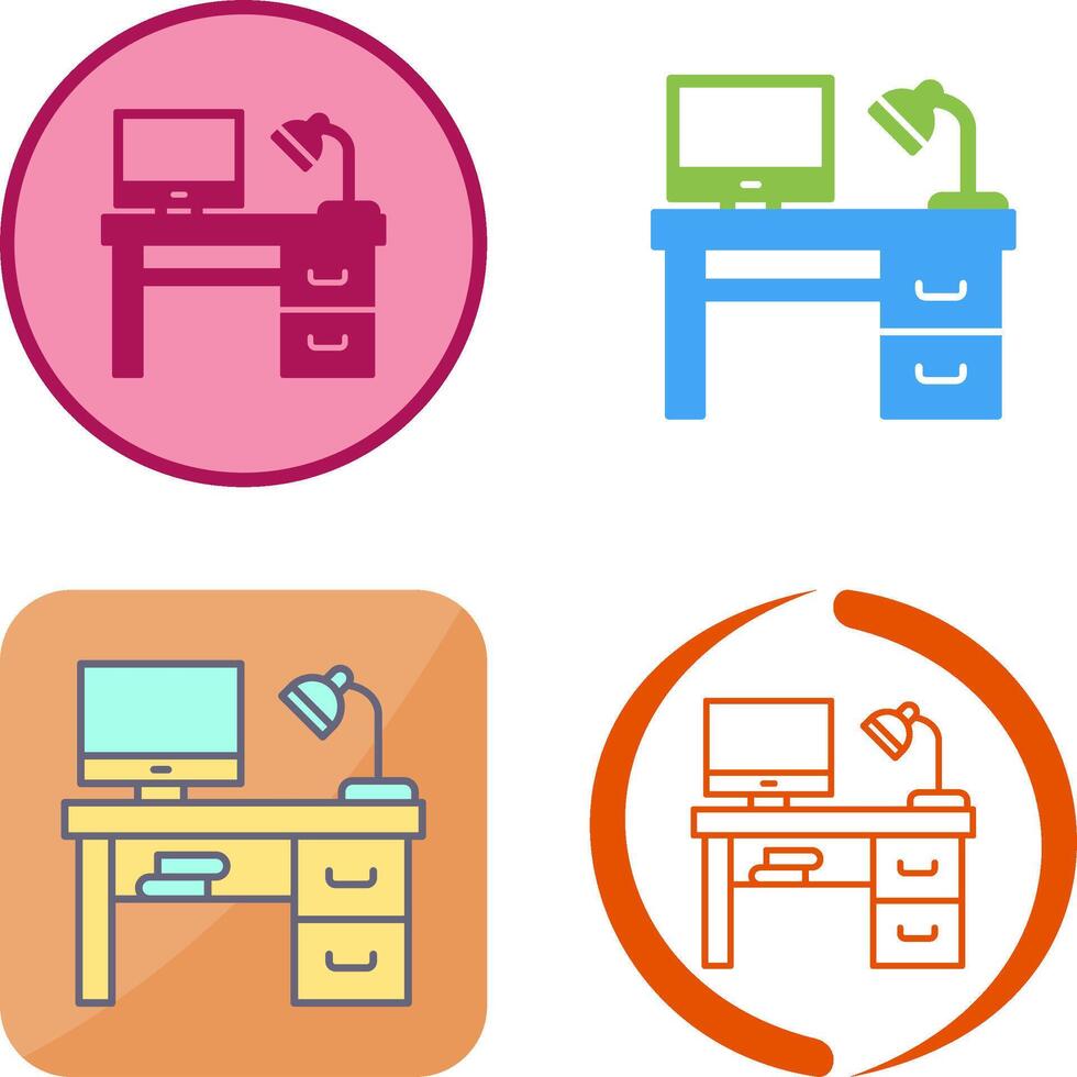 Desk Icon Design vector