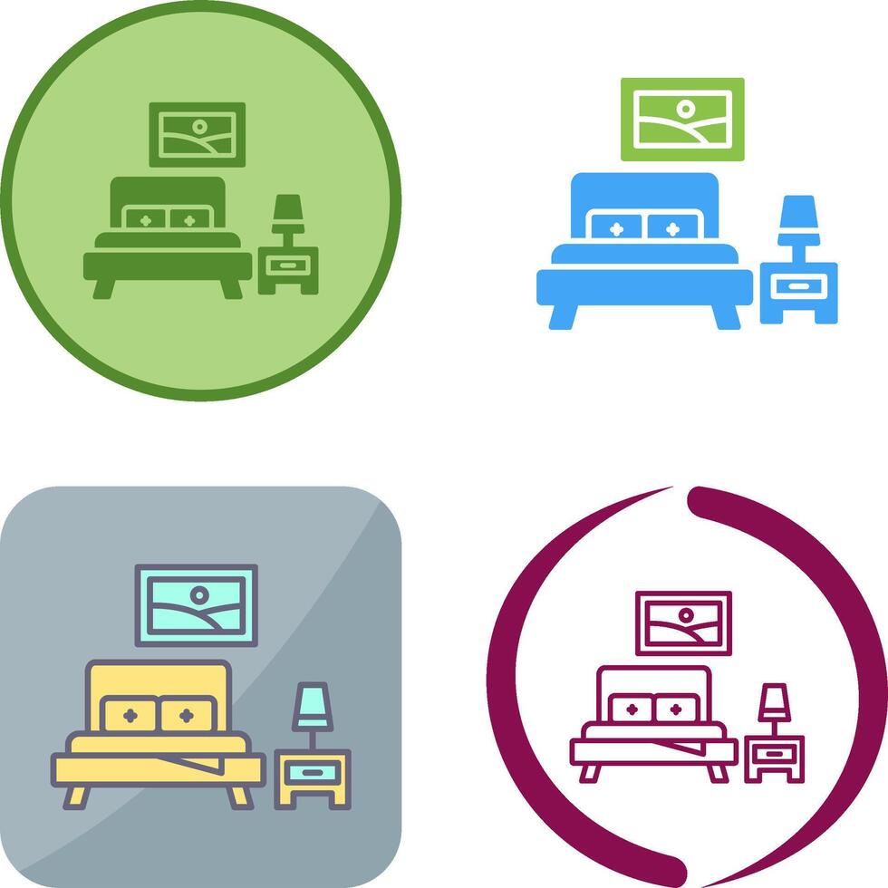 Bedroom Icon Design vector