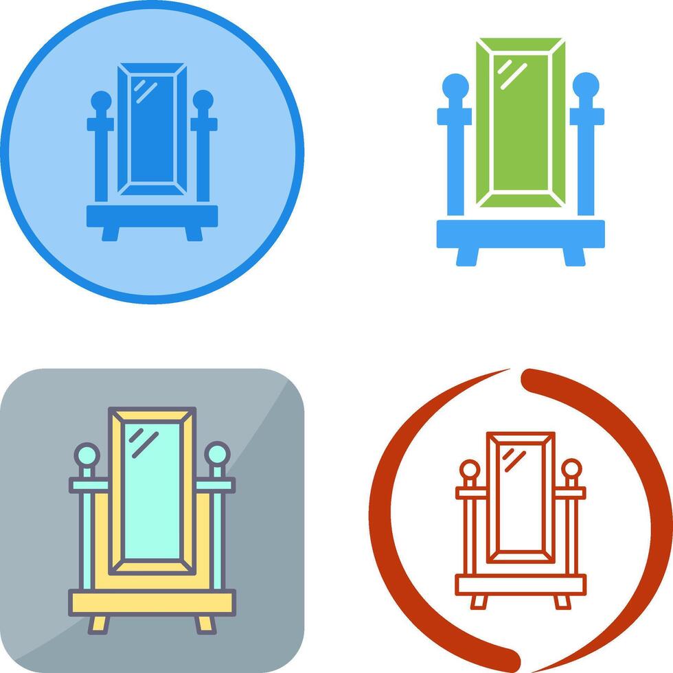 Floor Mirror Icon Design vector