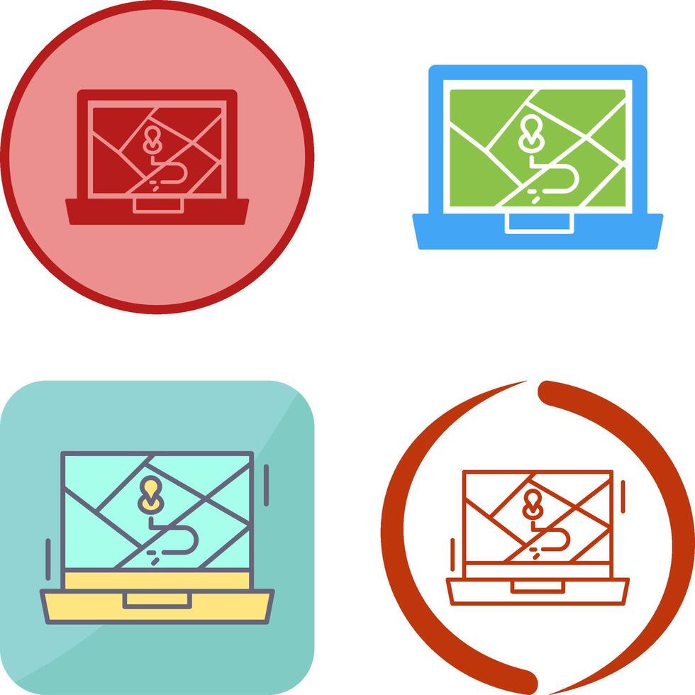 Google Map Icon Design vector