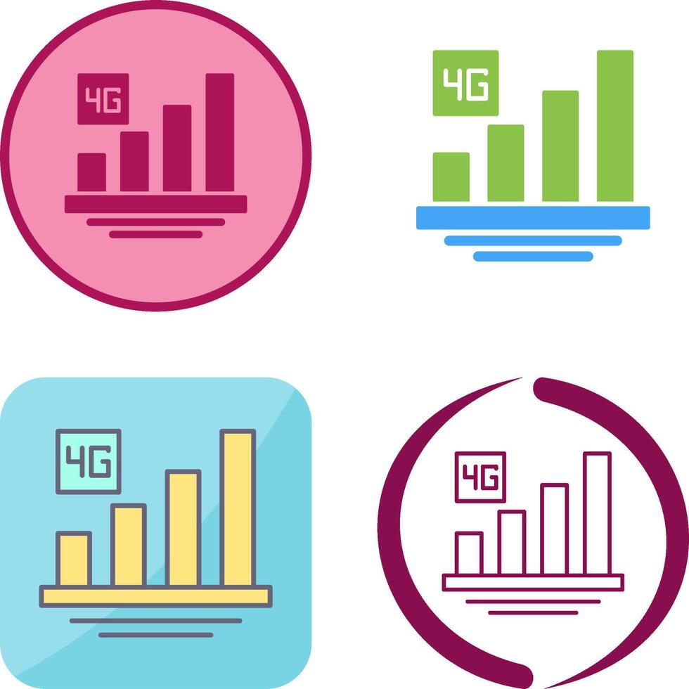 4G Icon Design vector