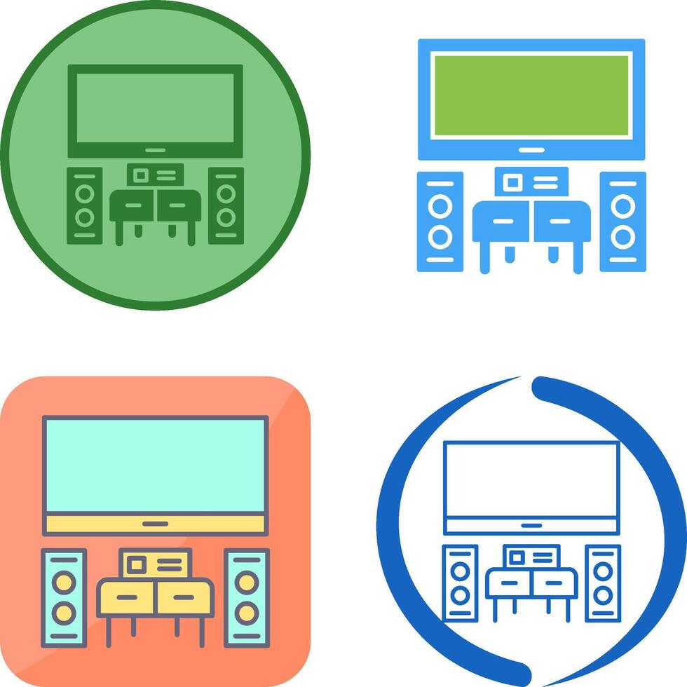 Home Theater Icon Design vector