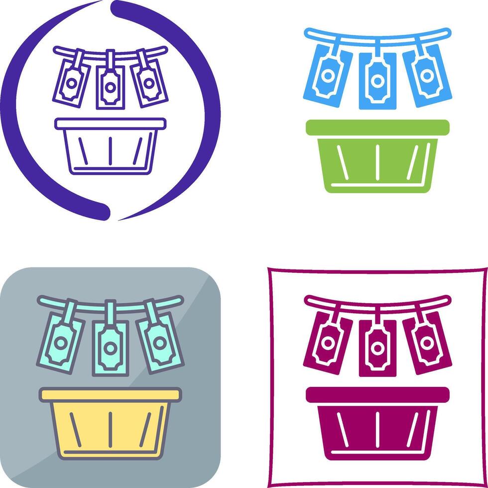 Money Loundering Icon Design vector