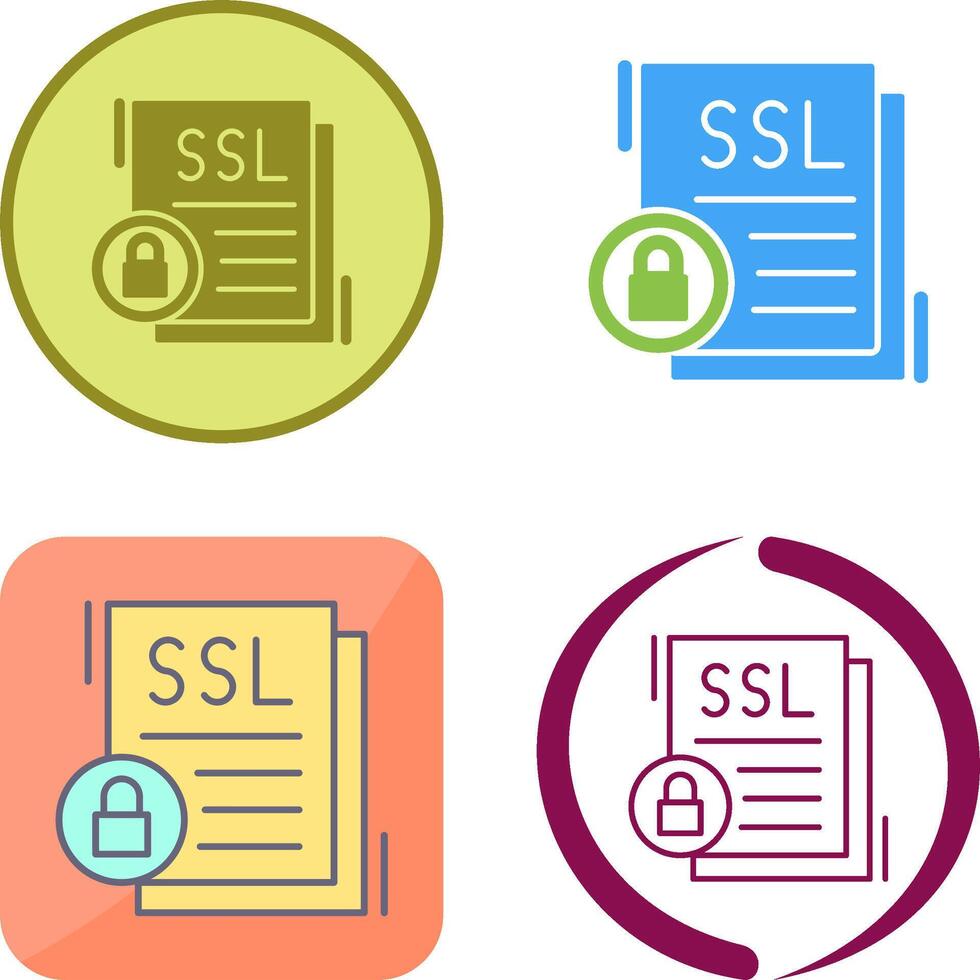 SSL Icon Design vector