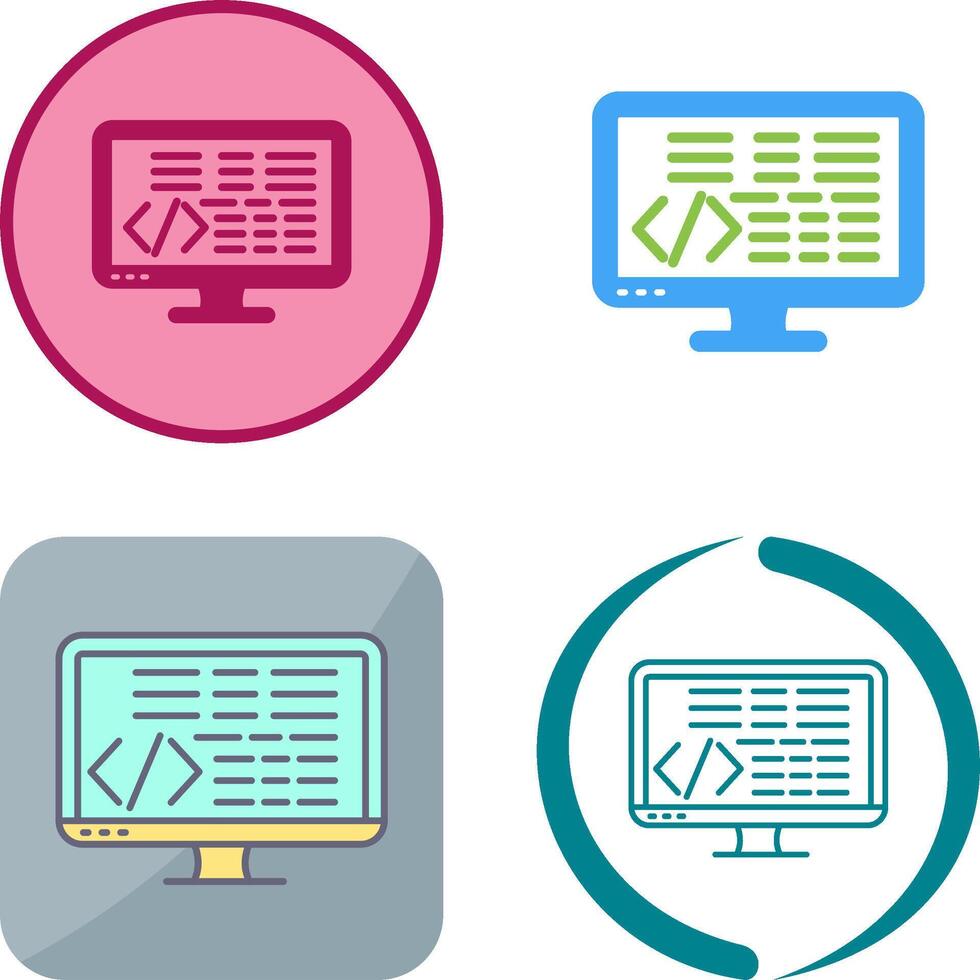 Coding Icon Design vector